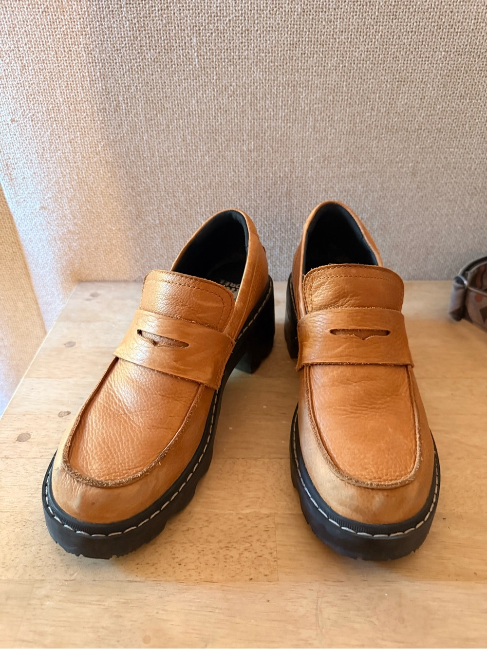 Sorel Women's Tan Leather Penny Loafers